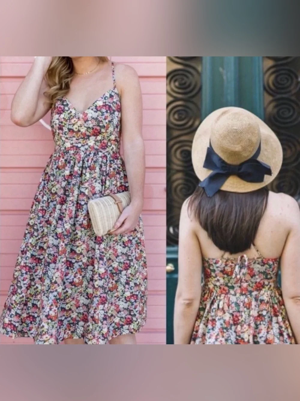 J. Crew x Liberty London Thorpe Ditsy Floral Midi Dress 12 Lace Up Tie Back - Picture 1 of 15